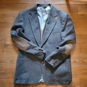 Stewart County Men's Blazer Size 43R Elbow Patches English Countryside Hunt Vtg